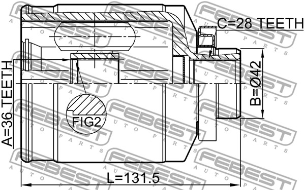Przegub FEBEST 1211-IX55RH