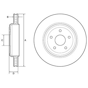 Tarcza hamulcowa DELPHI BG9214C