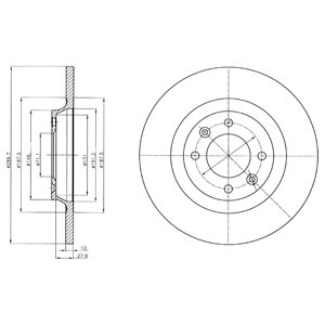 Tarcza hamulcowa DELPHI BG4322