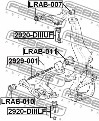 Tuleja wahacza FEBEST LRAB-011