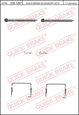 Zestaw akcesoriów montażowych  klocków hamulcowych QUICK BRAKE 109-1267