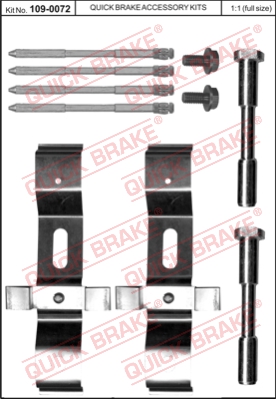 Zestaw akcesoriów montażowych  klocków hamulcowych QUICK BRAKE 109-0072