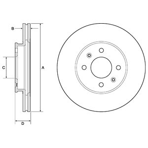 Tarcza hamulcowa DELPHI BG4744C