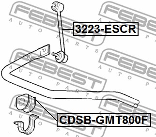 Guma stabilizatora FEBEST CDSB-GMT800F