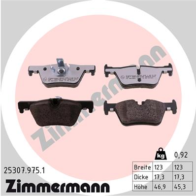 Klocki hamulcowe ZIMMERMANN 25307.975.1