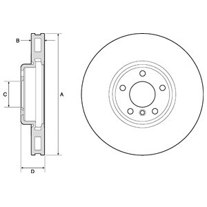 Tarcza hamulcowa DELPHI BG9155C