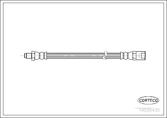 Przewód hamulcowy elastyczny CORTECO 19026435