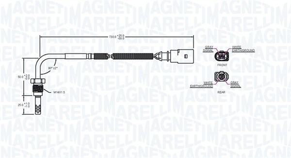 Czujnik  temperatury spalin MAGNETI MARELLI 172000247010