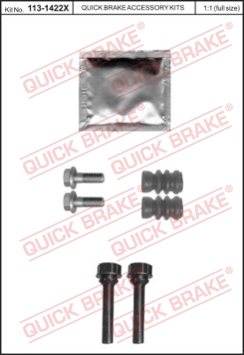 Zestaw tulei prowadzących zacisk hamulca QUICK BRAKE 113-1422X
