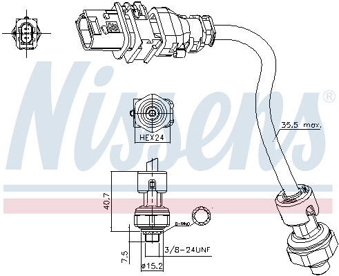 Przełącznik ciśnieniowy, klimatyzacja NISSENS 301025