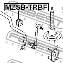 Guma stabilizatora FEBEST MZSB-TRBF