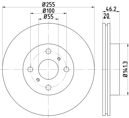 Tarcza hamulcowa HELLA 8DD 355 116-411
