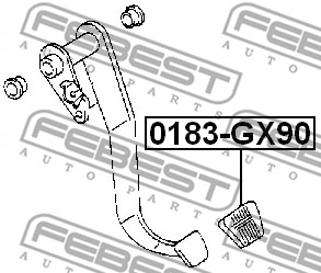 Okładzina pedału sprzęgła FEBEST 0183-GX90