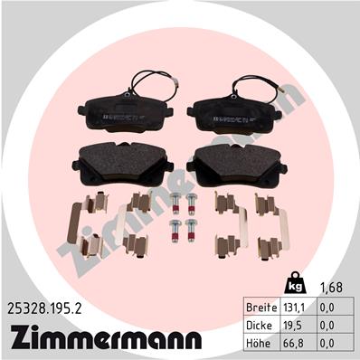 Klocki hamulcowe ZIMMERMANN 25328.195.2