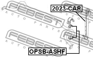 Guma stabilizatora FEBEST OPSB-ASHF