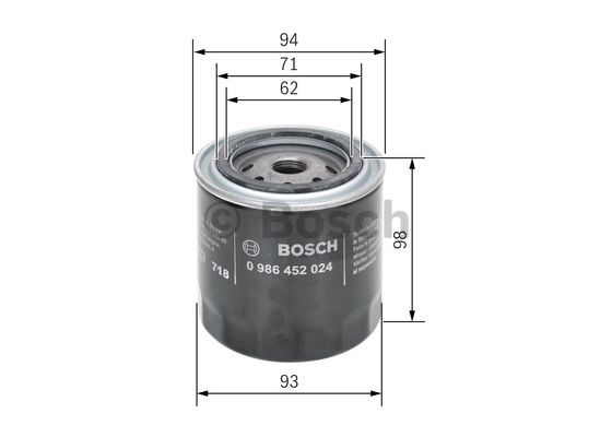 Filtr oleju BOSCH 0 986 452 024