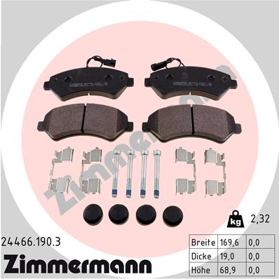 Klocki hamulcowe ZIMMERMANN 24466.190.3