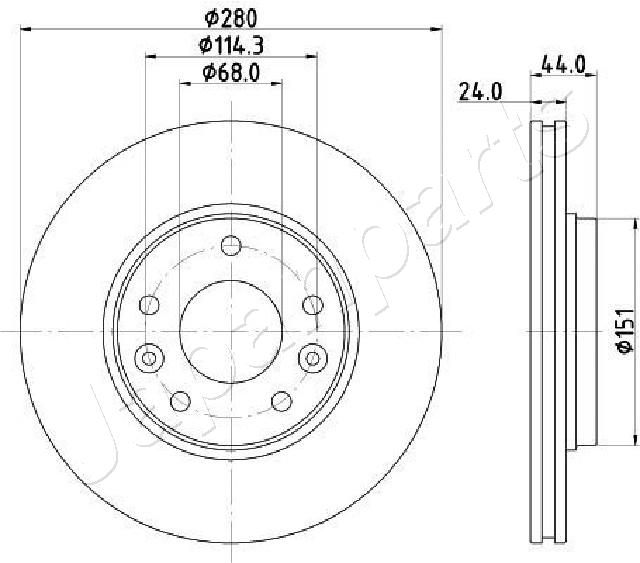 Tarcza hamulcowa JAPANPARTS DI-181C