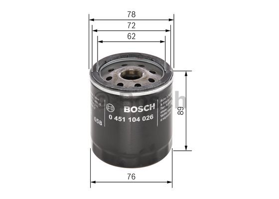 Filtr oleju BOSCH 0 451 104 026
