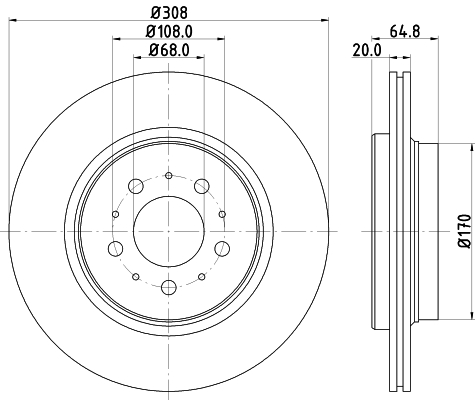 Tarcza hamulcowa HELLA 8DD 355 110-611