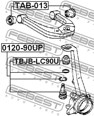 Tuleja wahacza FEBEST TAB-013