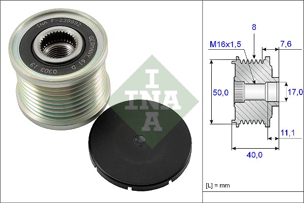 Sprzęgło alternatora INA 535 0119 10