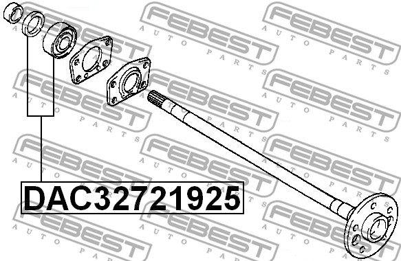 Łożysko podpory wału FEBEST DAC32721925
