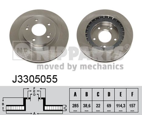 Tarcza hamulcowa NIPPARTS J3305055