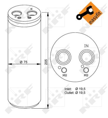 Osuszacz klimatyzacji NRF 33204