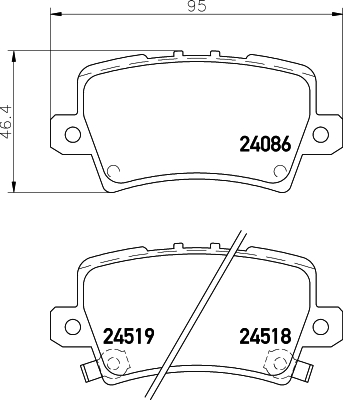 Klocki hamulcowe HELLA 8DB 355 006-751