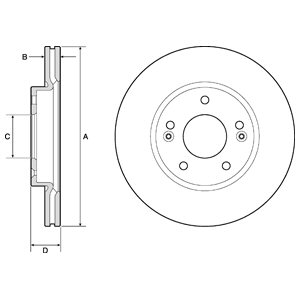 Tarcza hamulcowa DELPHI BG4745C