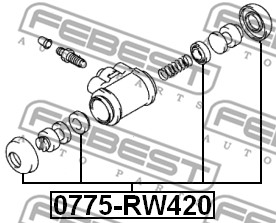 Zestaw naprawczy zacisku FEBEST 0775-RW420