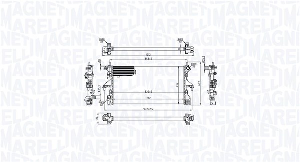 Chłodnica, układ chłodzenia silnika MAGNETI MARELLI 350213215200