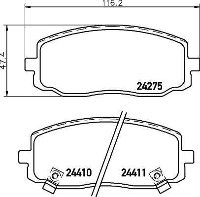Klocki hamulcowe HELLA 8DB 355 006-571