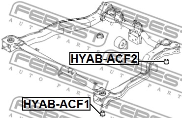 Łożyskowanie  korpusu osi FEBEST HYAB-ACF2