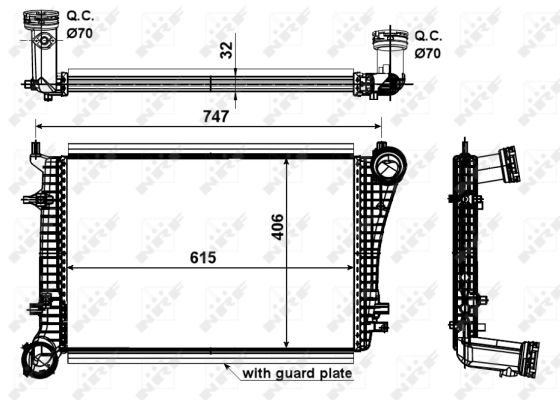 Chłodnica powietrza intercooler NRF 30199