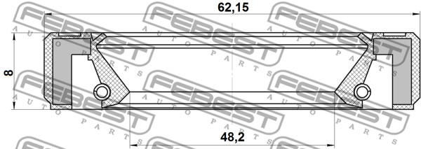 Pierścień uszczelniający półosi FEBEST 95GBY-50620808L