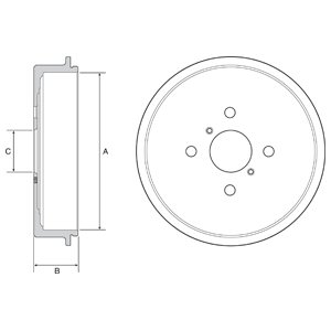 Bęben hamulcowy DELPHI BF552