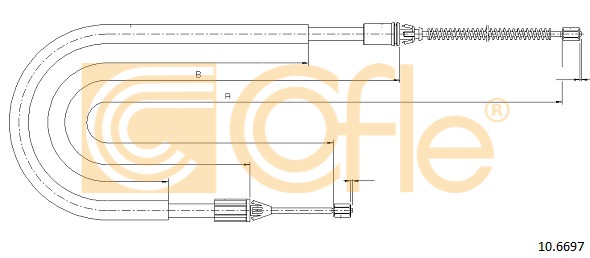 Linka hamulca ręcznego COFLE 10.6697