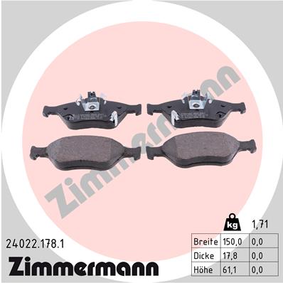 Klocki hamulcowe ZIMMERMANN 24022.178.1