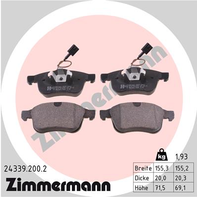 Klocki hamulcowe ZIMMERMANN 24339.200.2