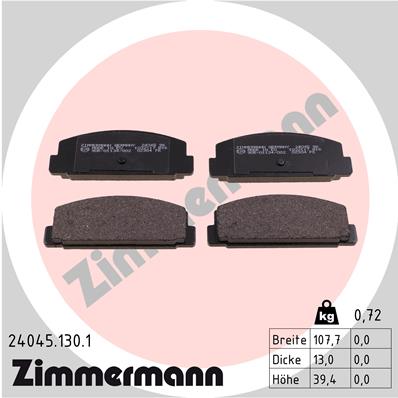 Klocki hamulcowe ZIMMERMANN 24045.130.1