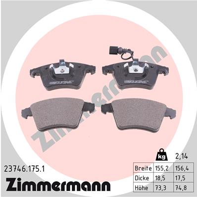 Klocki hamulcowe ZIMMERMANN 23746.175.1