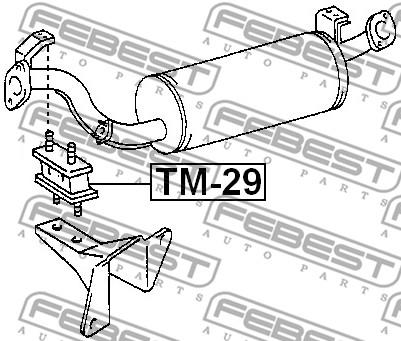 Zestaw montażowy układu wydechowego FEBEST TM-29