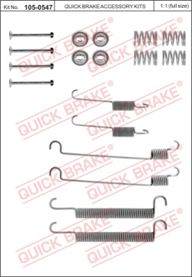 Zestaw dodatków do szczęk hamulcowych QUICK BRAKE 105-0547