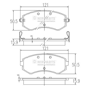 Klocki hamulcowe NIPPARTS J3601060