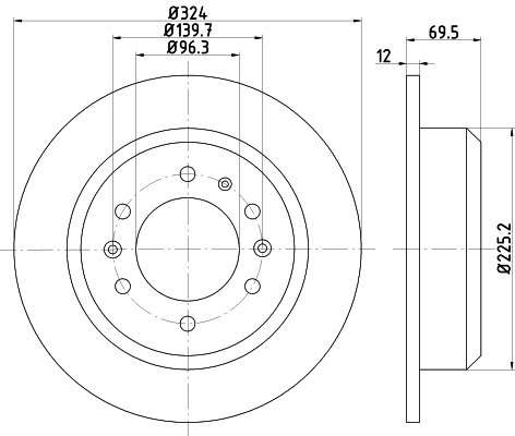 Tarcza hamulcowa HELLA 8DD 355 114-041
