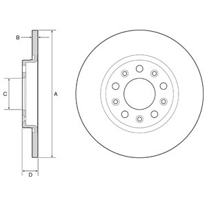 Tarcza hamulcowa DELPHI BG4960C