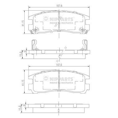 Klocki hamulcowe NIPPARTS J3615003