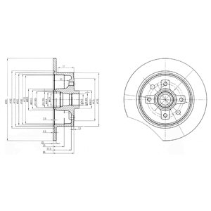 Tarcza hamulcowa DELPHI BG2571